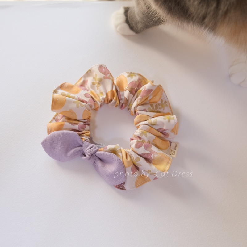 Cat Dress 貓手作 _貓步在薰衣草香里_貓鬆緊帶項圈 荷葉領巾 布項圈 手作客製項圈-規格圖7