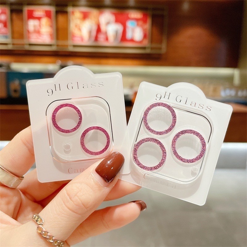 Iphone手機一體閃粉鏡頭貼(9H)-規格圖1