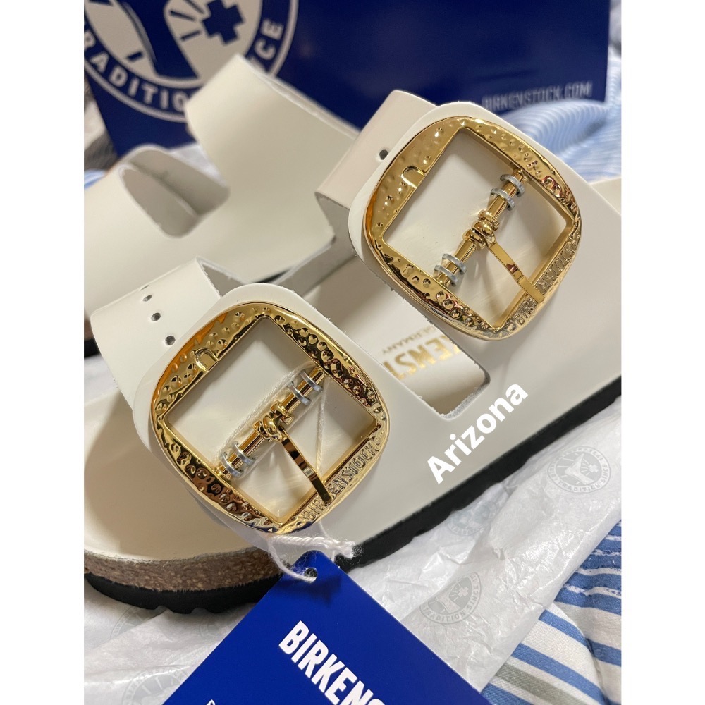 Birkenstock 珍珠白新款大扣 36-細節圖2
