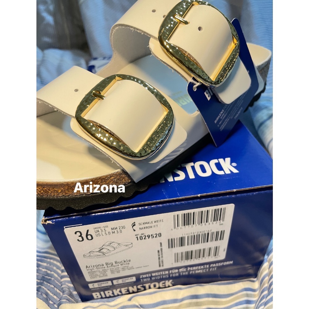 Birkenstock 珍珠白新款大扣 36-細節圖4