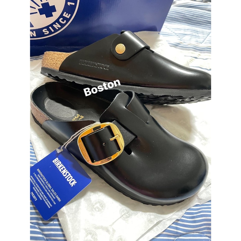 勃肯 Boston 37號 經典黑色～金色大扣。全新正品-細節圖2