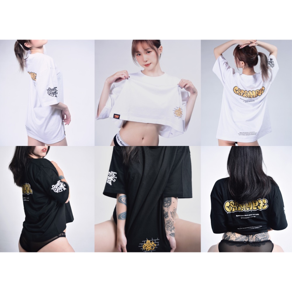 「Cream pie 奶油派」”Bubble letters 泡泡字” 短tee-細節圖2