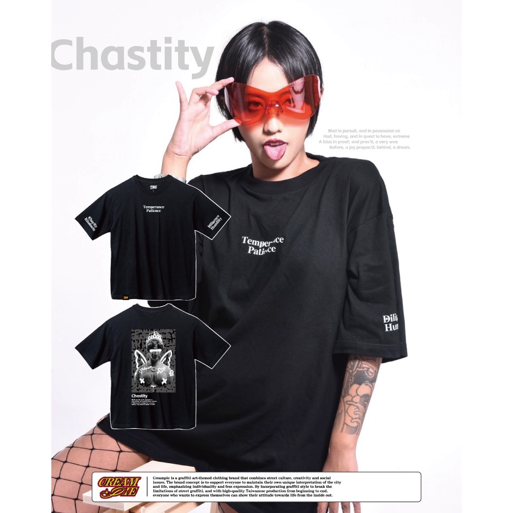 Cream Pie 奶油派 塗鴉石膏像 短Tee-細節圖4