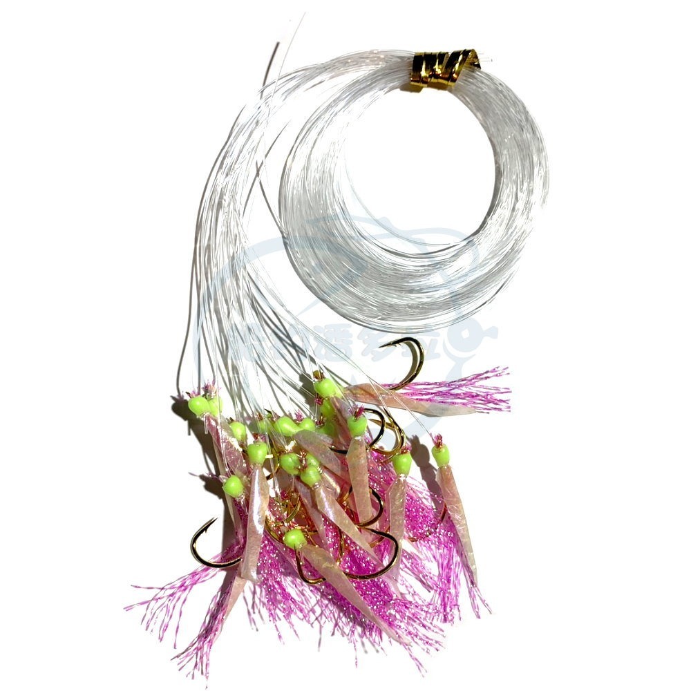 【船釣潘多拉】電鍍魚皮鉤 魚皮鈎 魚皮仕掛 子線鉤 魚皮子線 花飛 巴啷 紅目鰱-規格圖1