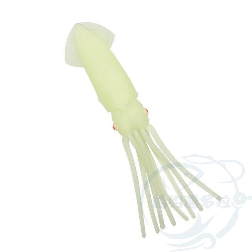 【船釣潘多拉】夜光大魷魚 透抽 軟魚 船拖釣 軟蟲 軟蝦 假餌 夜光魷魚 夜光假餌 小捲 小卷 夜光魷魚 夜光小卷-規格圖9