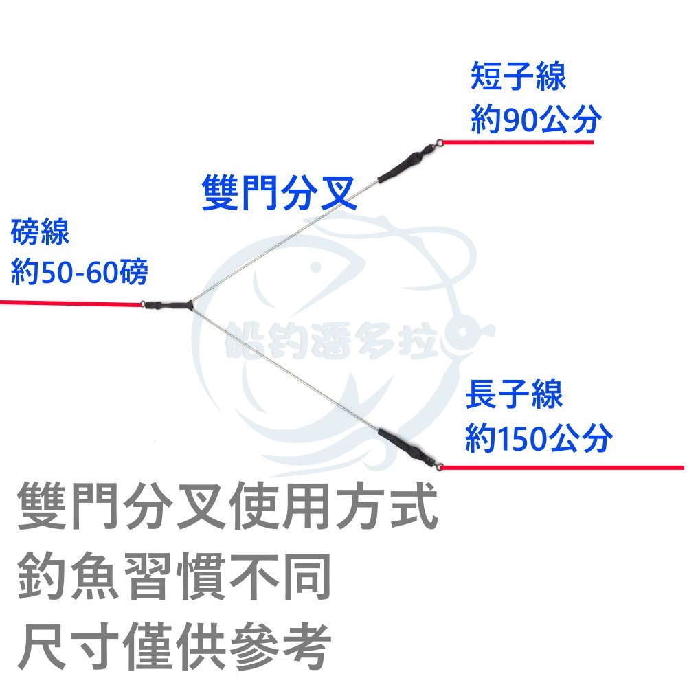 【船釣潘多拉】白帶魚雙門分叉 鈦鋼絲 記憶鋼絲 白帶魚釣組-細節圖3