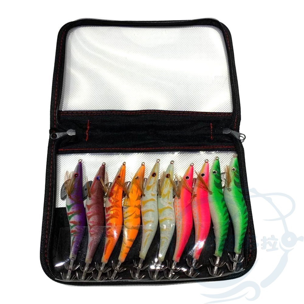 【船釣潘多拉】木蝦10入 + 木蝦盒 章魚 軟絲 花枝 透抽 炮管(1盒)-規格圖1