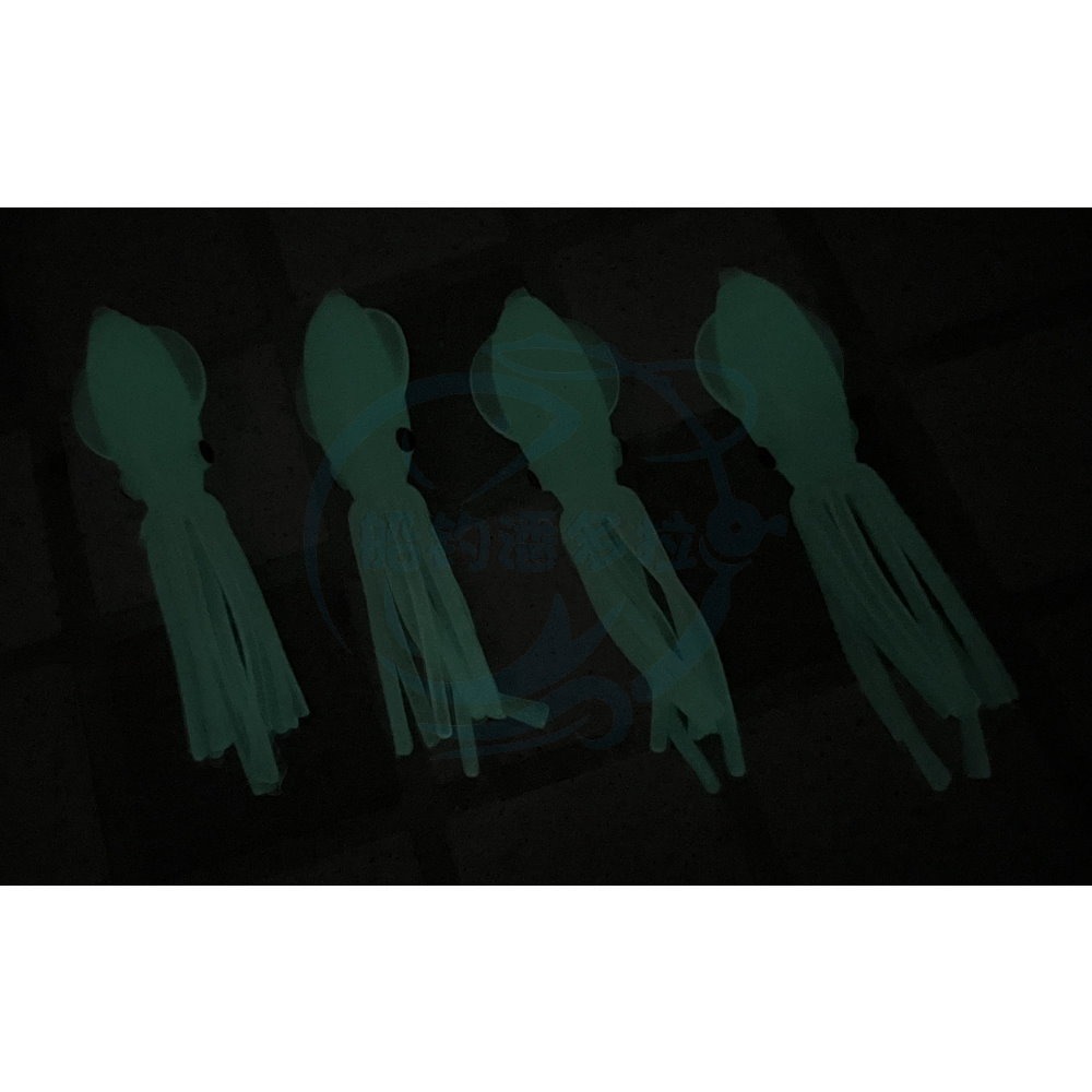 【船釣潘多拉】鬼魅 烏賊假餌 小管 小捲 路亞 假餌 大魷魚 透抽 軟魚 船拖釣 軟蟲 軟蝦 假餌 夜光魷魚-細節圖4