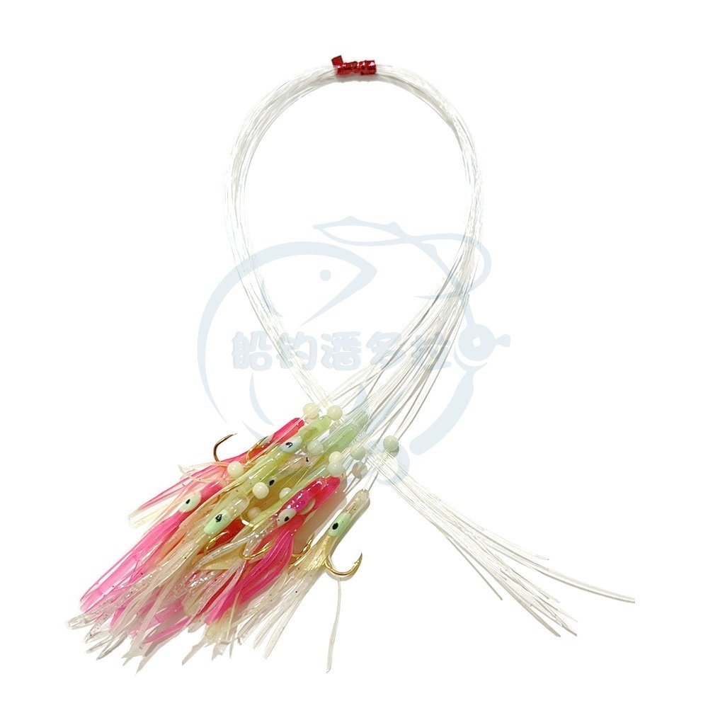 【船釣潘多拉】小捲魚皮鉤 小卷 魚皮鉤 千又小卷鉤 小卷仕掛 子線鉤 小卷子線 花飛 巴啷 煙仔虎-規格圖2