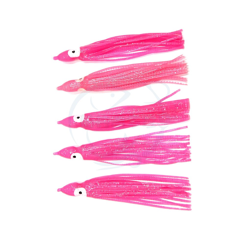 【船釣潘多拉】大頭小管 小卷 小捲 夜光小捲 夜光魷魚 夜光假餌 夜光小卷 假餌 船釣 白帶 小搞搞 (一包5隻)-細節圖2