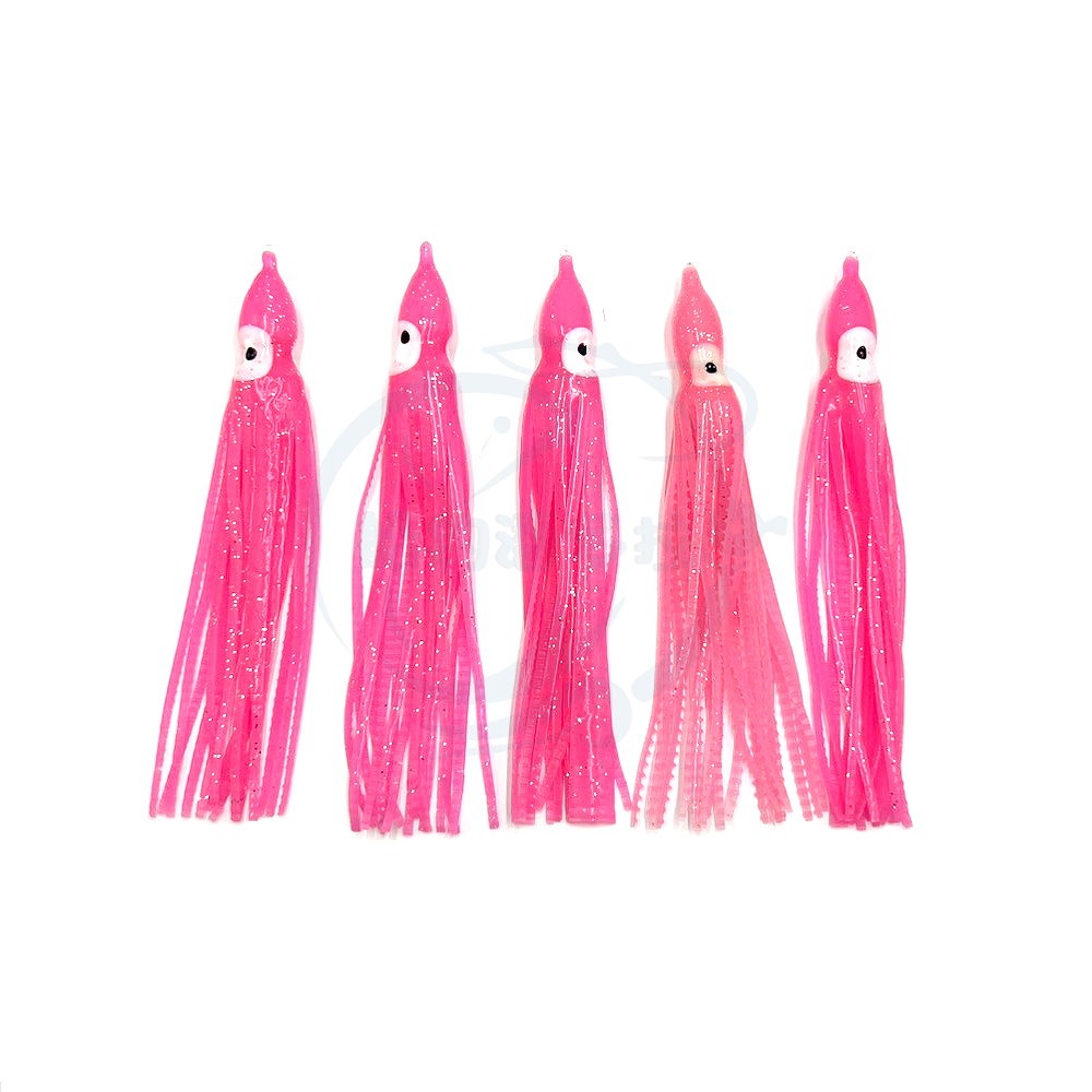 【船釣潘多拉】大頭小管 小卷 小捲 夜光小捲 夜光魷魚 夜光假餌 夜光小卷 假餌 船釣 白帶 小搞搞 (一包5隻)-細節圖3