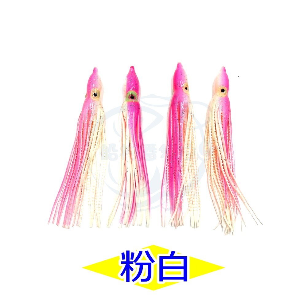 【船釣潘多拉】日式大頭小管 小卷 小捲 夜光小捲 夜光魷魚 夜光假餌 夜光小卷 假餌 船釣 白帶 小搞搞 一包4隻-細節圖3
