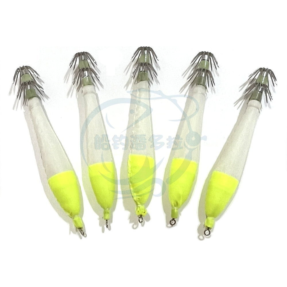 【船釣潘多拉】布捲 布卷 4號夜光布捲 布挫 透抽 一包5支裝 素色布卷 魷魚針 布挫布捲布卷-細節圖4