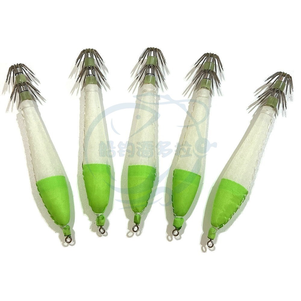 【船釣潘多拉】布捲 布卷 4號夜光布捲 布挫 透抽 一包5支裝 素色布卷 魷魚針 布挫布捲布卷-規格圖5