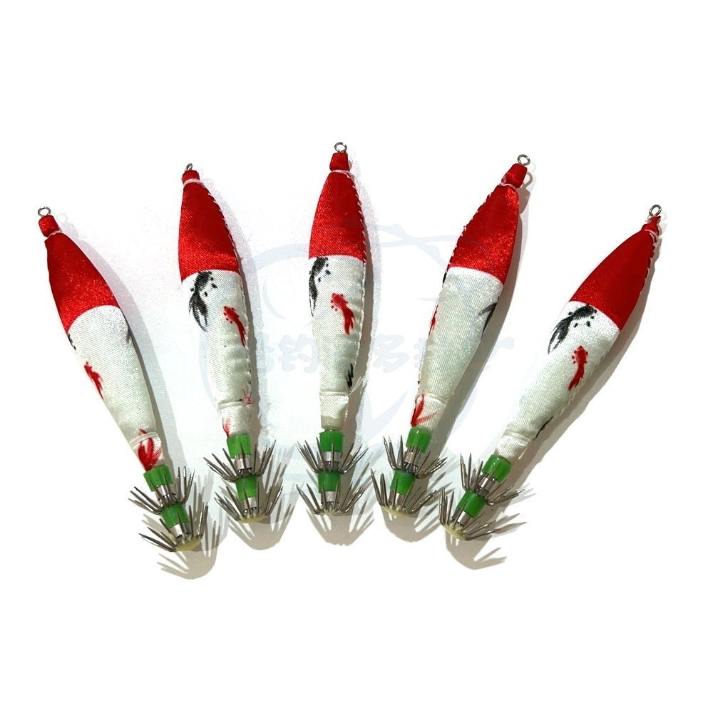 【船釣潘多拉】花色布卷 4號夜光布捲 布挫 透抽 一包5支裝 布卷 魷魚針 魷魚布捲 夜光布捲-細節圖4