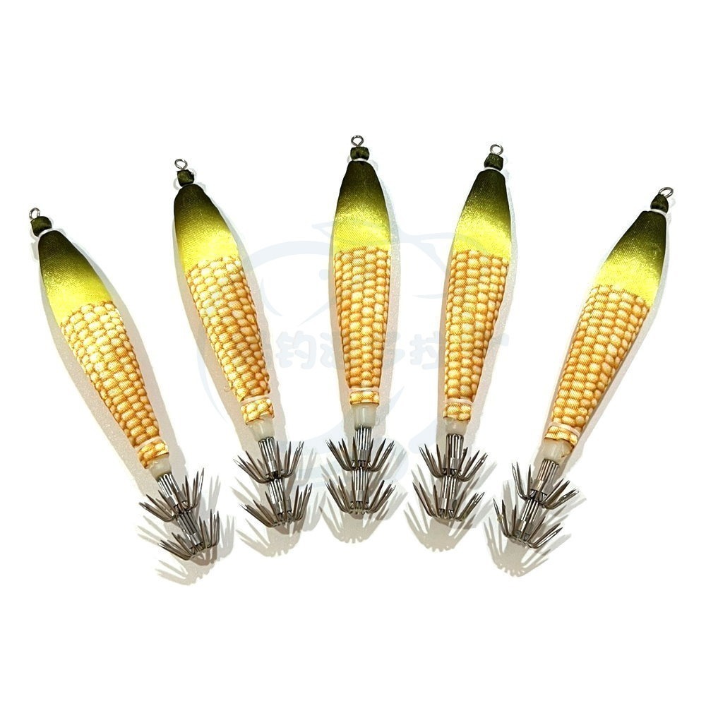 【船釣潘多拉】花色布卷 4號夜光布捲 布挫 透抽 一包5支裝 布卷 魷魚針 魷魚布捲 夜光布捲-規格圖5