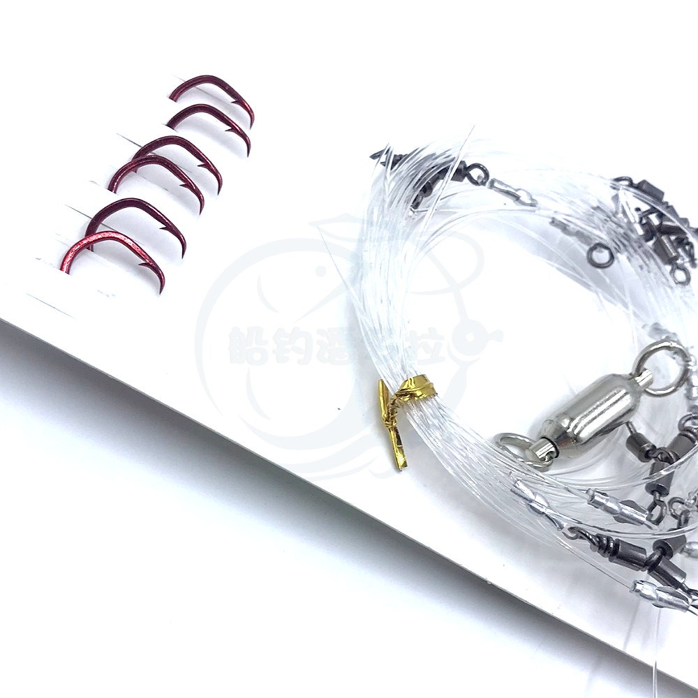 【船釣潘多拉】3尺 紅侯附鉤釣組 深海釣組 紅喉釣組 紅喉專用 夜光流星錘 夜光防咬管 紅侯 紅喉 ( 1包 )-細節圖4