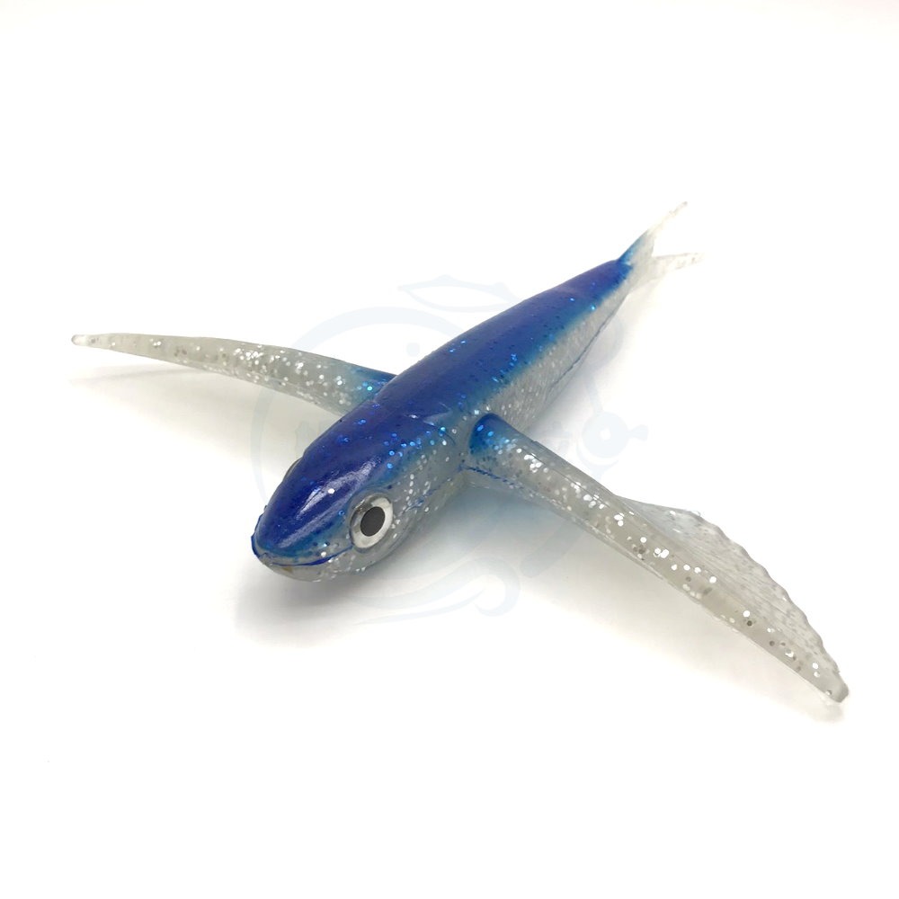 【船釣潘多拉】飛魚軟餌 翅膀飛魚 燕鰩飛魚 仿真假餌 鬼頭刀 金槍魚 旗魚 船釣餌 海釣餌 路亞餌 ( 單隻 )-規格圖8