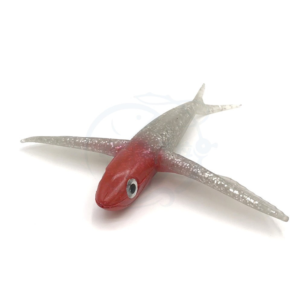 【船釣潘多拉】飛魚軟餌 翅膀飛魚 燕鰩飛魚 仿真假餌 鬼頭刀 金槍魚 旗魚 船釣餌 海釣餌 路亞餌 ( 單隻 )-規格圖8
