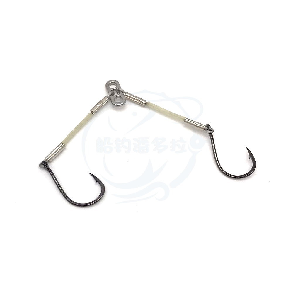 【船釣潘多拉】鐵板專用鉤 附三孔環 鐵板鉤 鐵板鈎-細節圖2