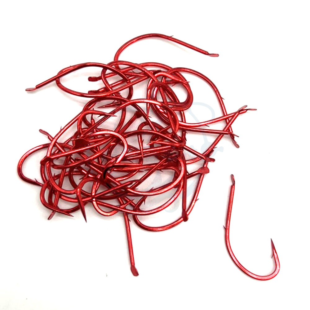 【船釣潘多拉】HARIMITSU 背刺 赤色鉤 ケン付せいご鉤 丸世鉤 丸世鈎 丸せいご-細節圖2