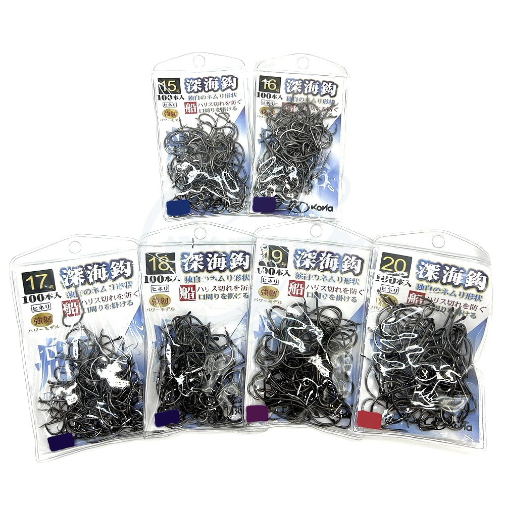【船釣潘多拉】KONA 強韌 深海鉤 深海鈎 船釣鉤 倒刺 (1包)-規格圖2