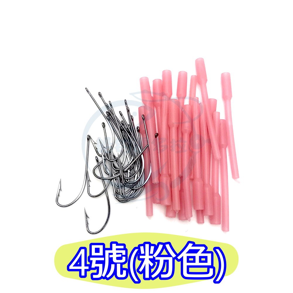 【船釣潘多拉】白帶長柄鉤 附夜光管 倒鉤 雙倒鉤 白帶魚專用 倒鈎 夜光 太刀魚鉤 長柄鉤 小包裝-規格圖5