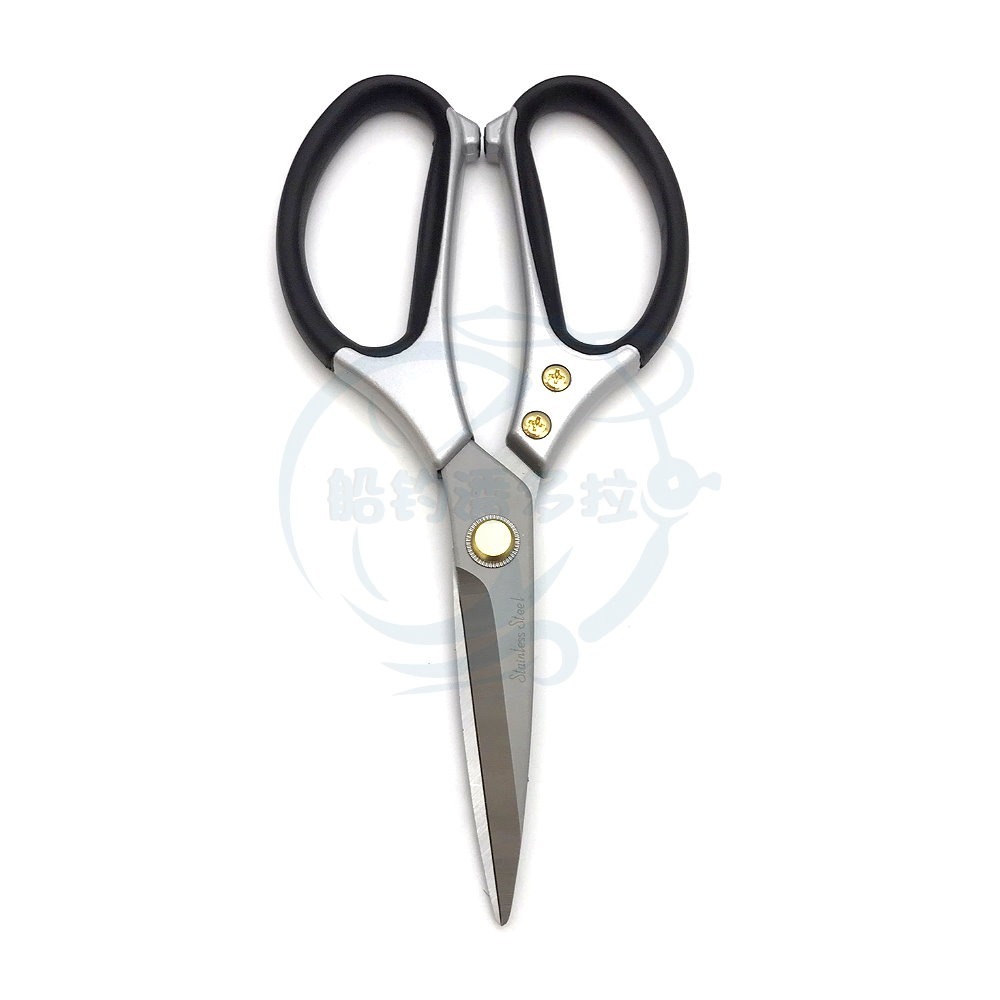 【船釣潘多拉】帝雉高級鋁柄事務剪 H-856 鎢金鋼 台灣製造 殺魚專用剪刀 海力士 釣魚用具 EVO-細節圖2