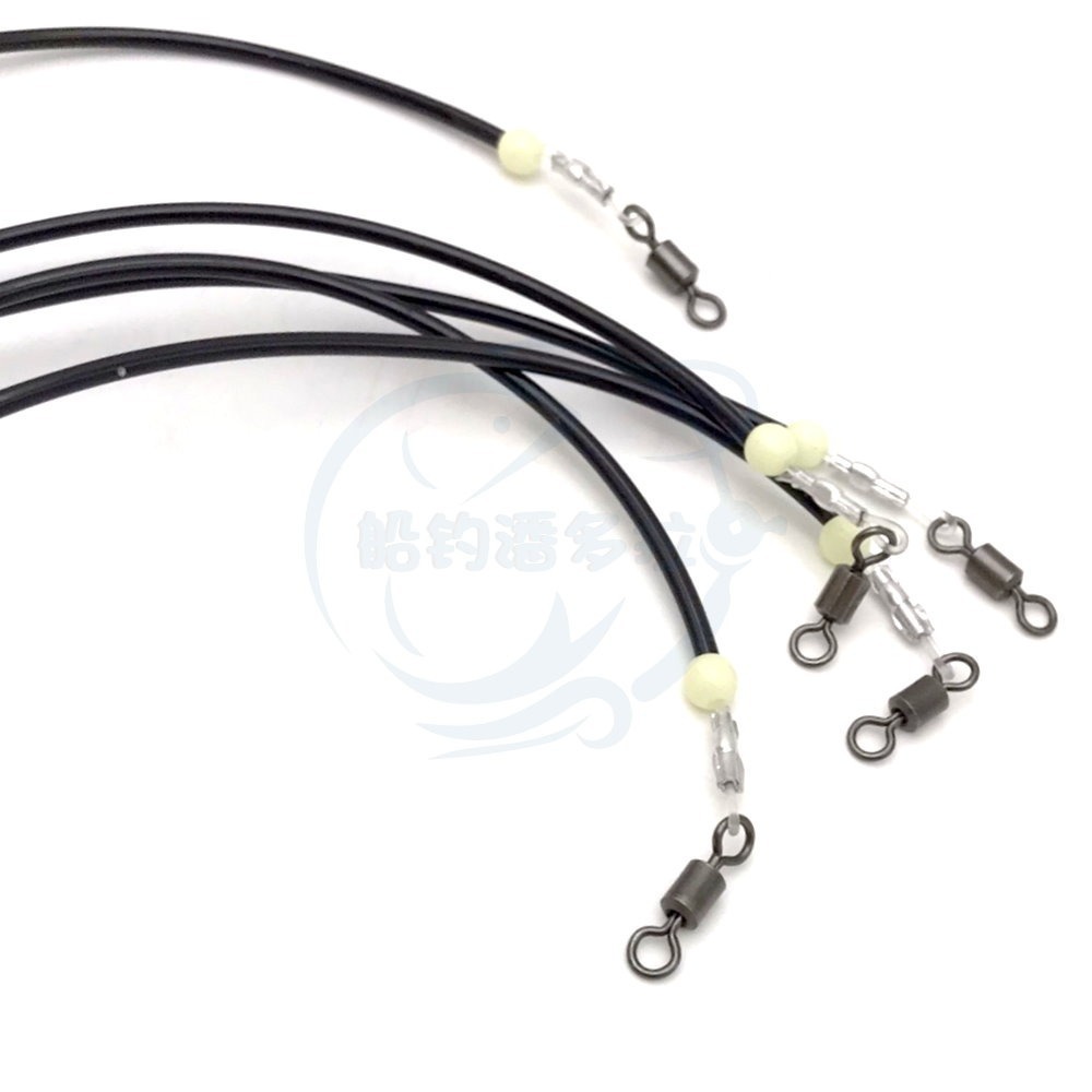 【船釣潘多拉】白帶長柄子線鉤 白帶鉤 夜光管 附小卷 倒鉤 白帶魚專用 太刀魚鉤 長柄鉤 倒鈎 白帶串鉤 白帶魚釣組-細節圖3