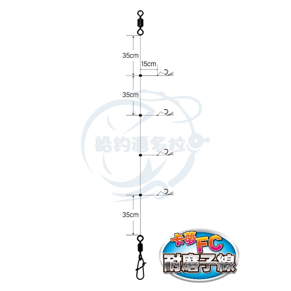 【船釣潘多拉】羽毛魚皮串鉤 船釣仕掛 魚皮仕掛 羽毛仕掛 金蔥仕掛 仕掛釣組 仕掛-細節圖3