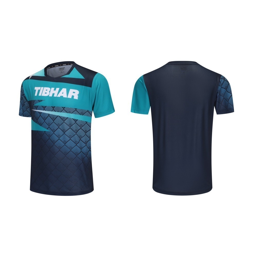 TIBHAR德國挺拔 2025 春夏新款桌球衣-璀璨3.0 黑孔雀綠/藍紫 (兒童款)-細節圖2