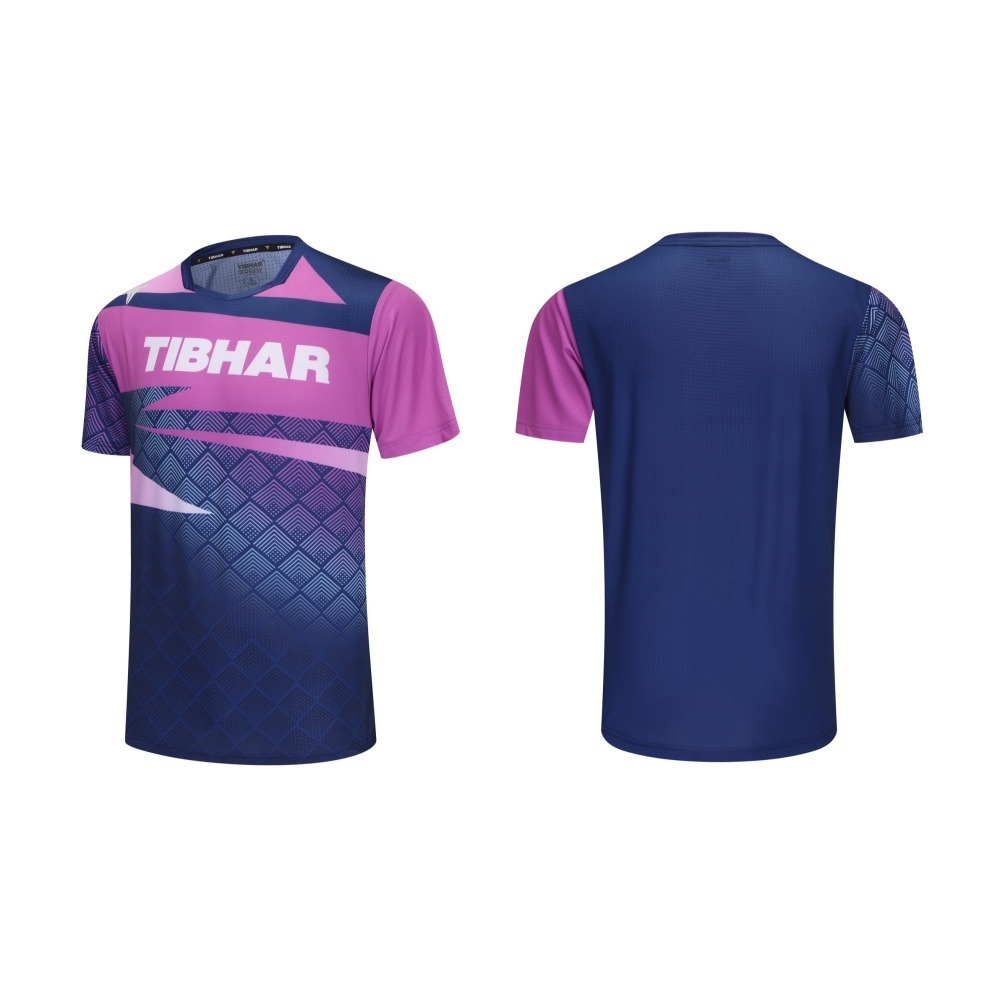 TIBHAR德國挺拔 2025 春夏新款桌球衣-璀璨3.0 黑孔雀綠/藍紫 (成人款)-細節圖2