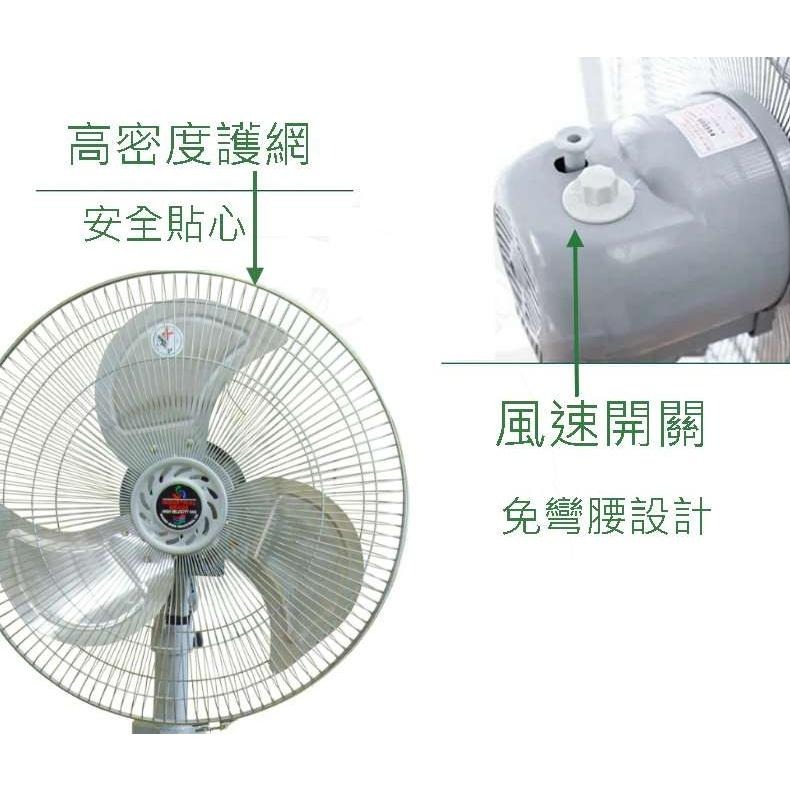 【金展輝】18吋鋁葉工業立扇A-1800-細節圖3