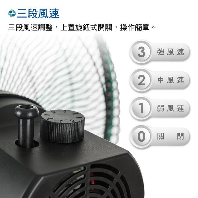 【金展輝】16吋多廣角風扇 A-1611-細節圖4