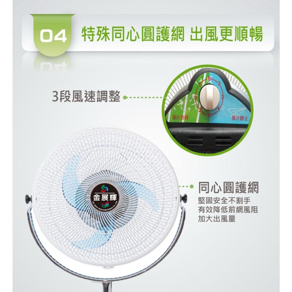 一單限下一台【金展輝】16吋內旋式360轉循環扇AB-1658-細節圖6