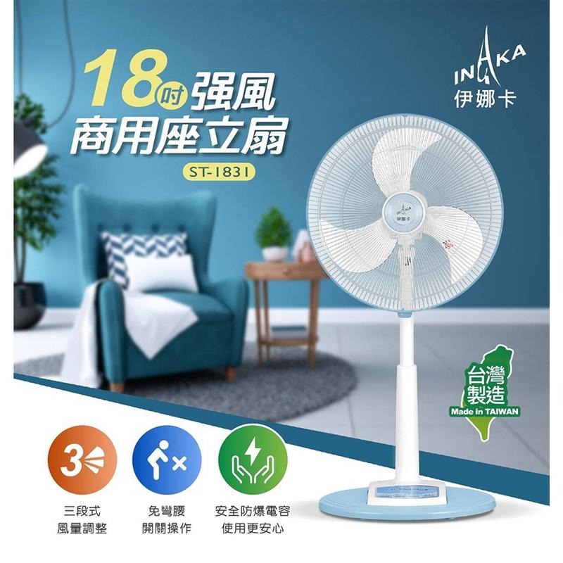 【伊娜卡】18吋強風商用桌立扇ST-1831-細節圖2