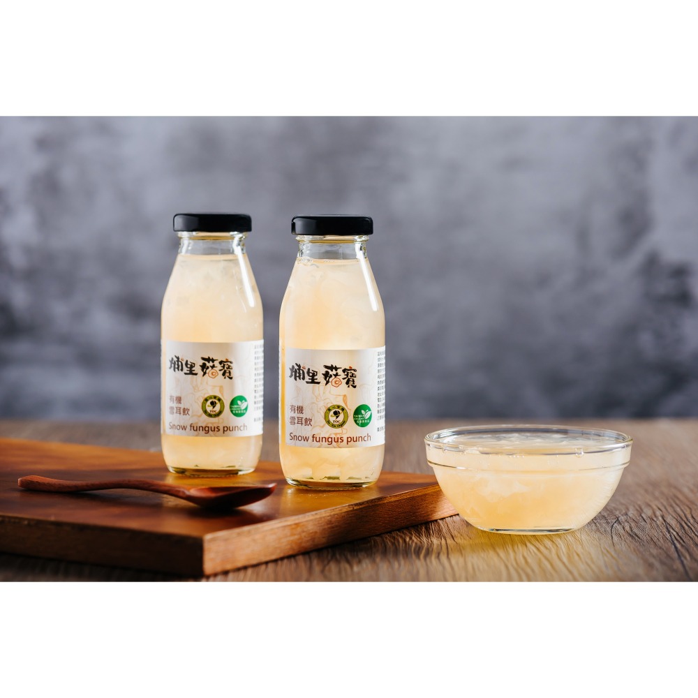 埔里菇寶-有機雪耳飲200mlX6瓶/禮盒-細節圖2