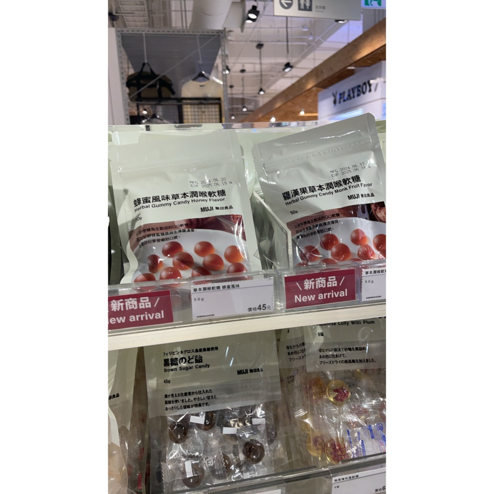 MUJI 無印良品 草本潤喉軟糖 羅漢果風味 蜂蜜風味 薄荷風味-細節圖2