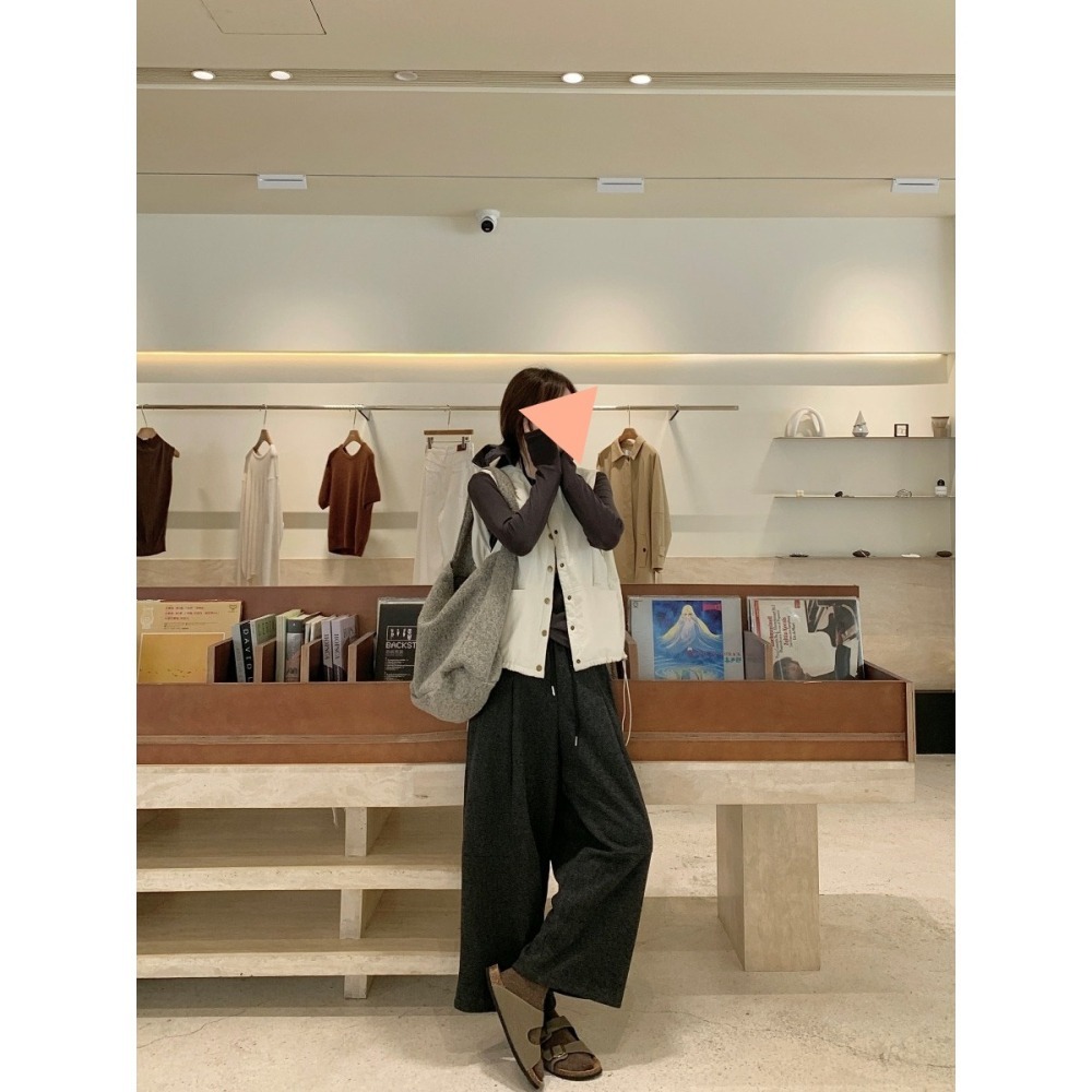 10月秋冬遲早會來妳遲早要穿~整體能穿出一股慵懶隨興的氛圍9分休閒褲-細節圖2