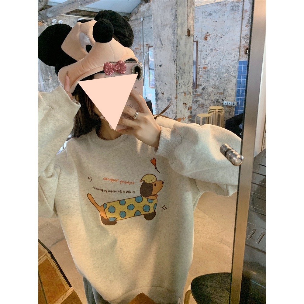 11月檢查看看有沒有沒加進購物車~隨便穿哪色都可愛臘腸狗趣味印tee-細節圖3