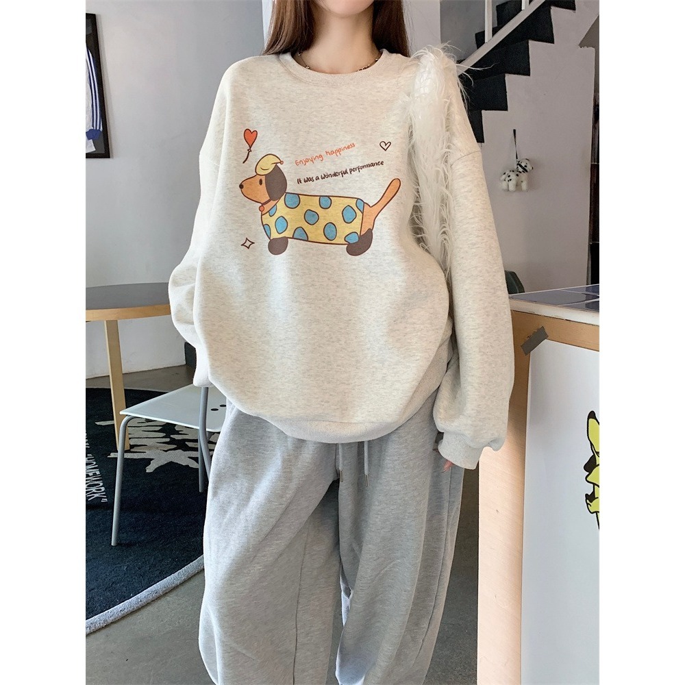 11月檢查看看有沒有沒加進購物車~隨便穿哪色都可愛臘腸狗趣味印tee-細節圖4