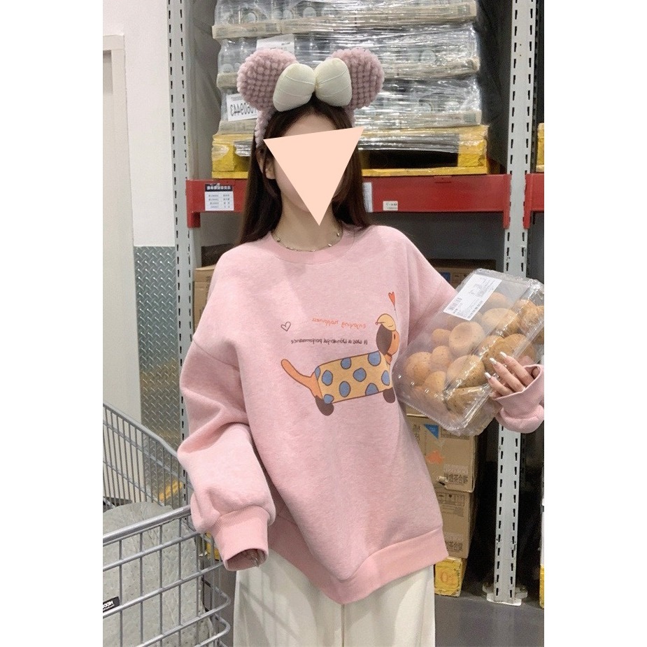 11月檢查看看有沒有沒加進購物車~隨便穿哪色都可愛臘腸狗趣味印tee-細節圖5