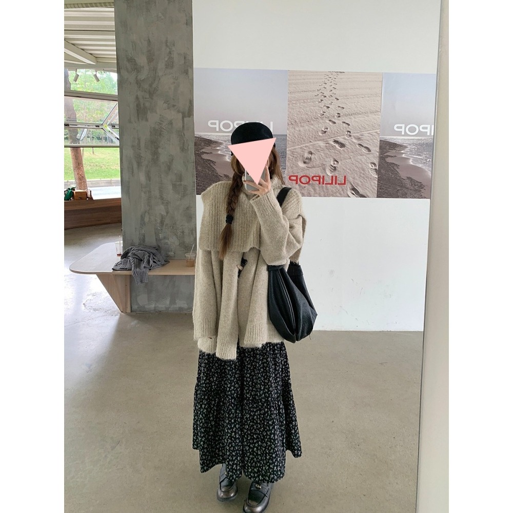 2月完農曆年就開始打理漂亮春裝~氣質和氣勢一次散針織罩衫+高領針織罩衫-細節圖2