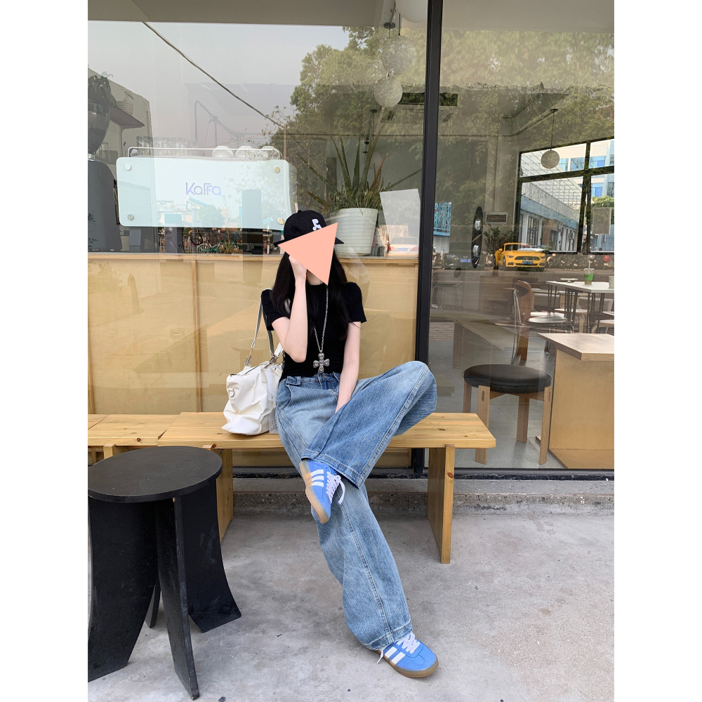 6月氣溫開始在加熱🌡️這種寬鬆度剛剛好休閒高腰彎刀褲-細節圖5