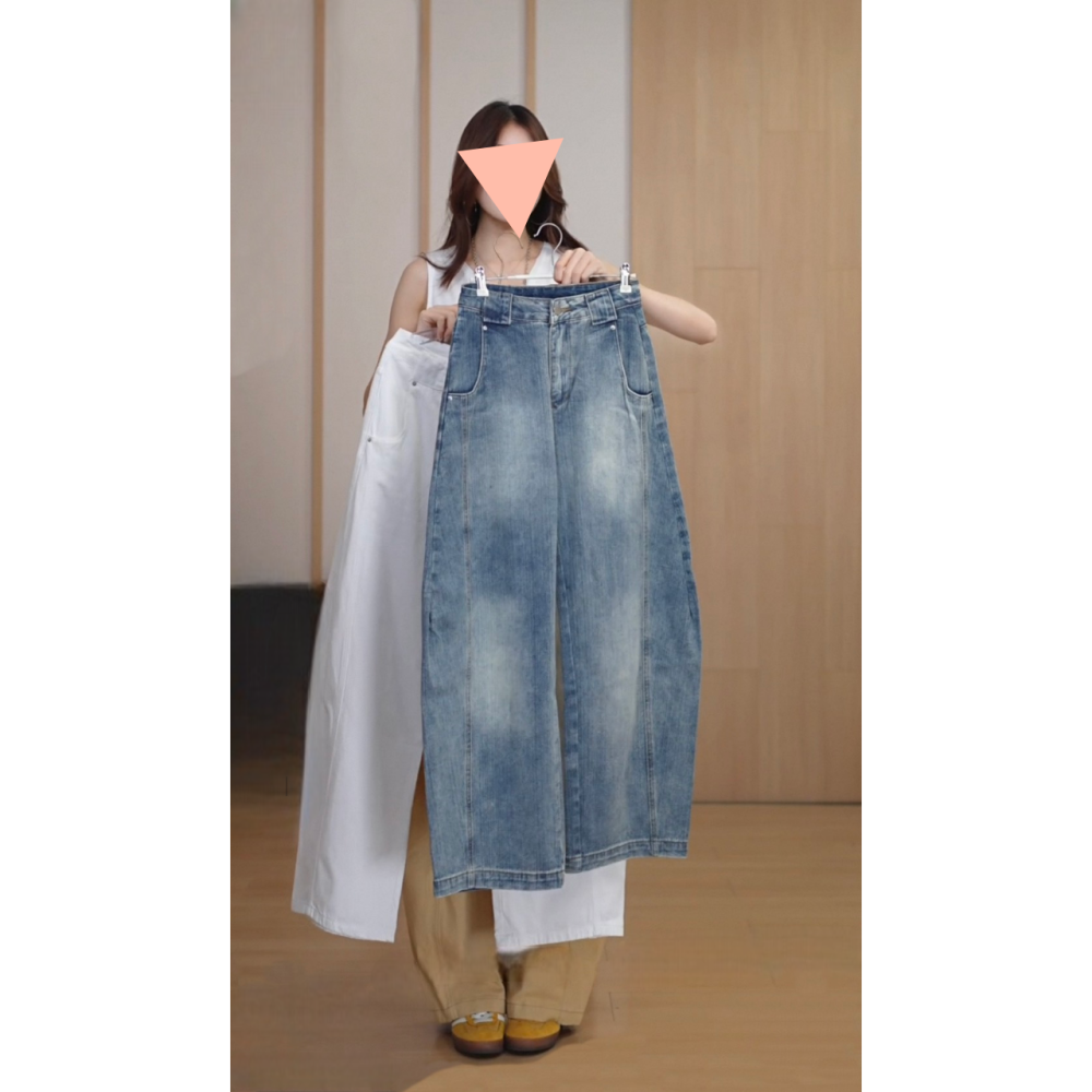 6月氣溫開始在加熱🌡️這種寬鬆度剛剛好休閒高腰彎刀褲-細節圖7