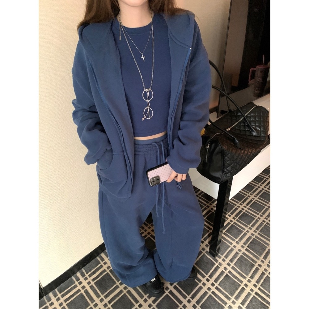 進入10月了，接下來的天氣🍂懶人穿搭連帽外套/內搭/休閒棉褲-細節圖3