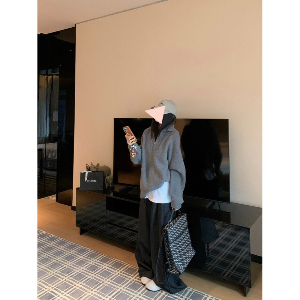 進入10月了，接下來的天氣🍂一股濃郁慵懶感高領針織外套-細節圖2