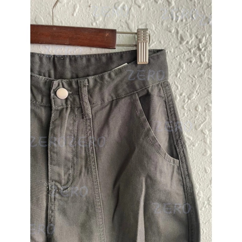 11月沉浸在這個令人愉快的涼意🍂~穿起來很好看彎刀寬闊休閒褲(布料改版)-細節圖8