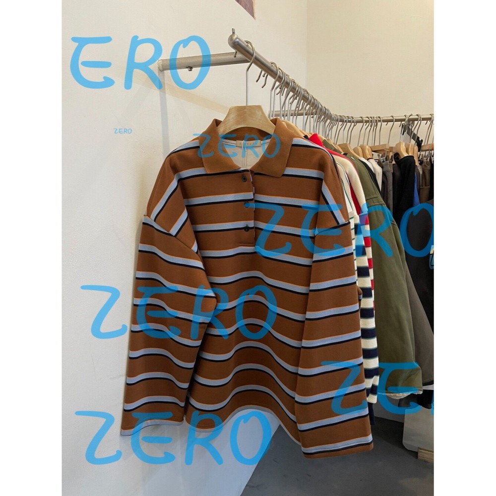 11月沉浸在這個令人愉快的涼意🍂都是很棒的配色組合撞色POLO衫-細節圖6