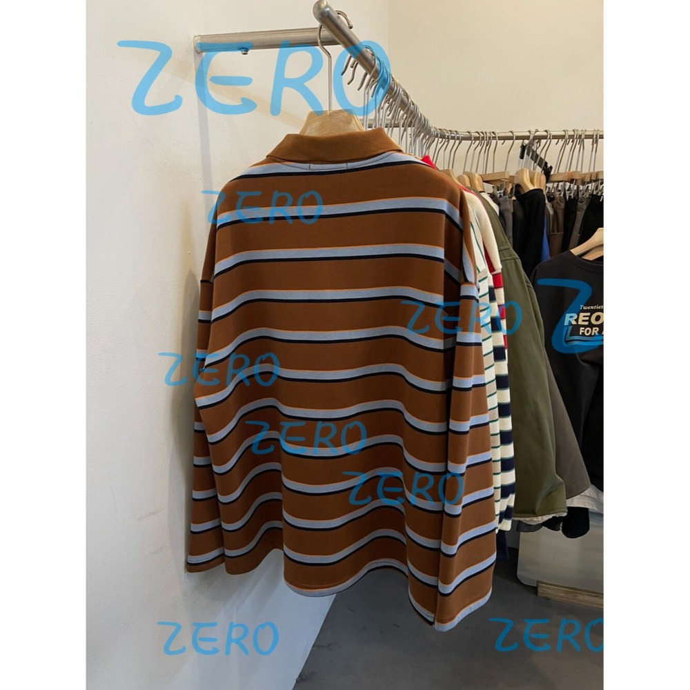 11月沉浸在這個令人愉快的涼意🍂都是很棒的配色組合撞色POLO衫-細節圖7